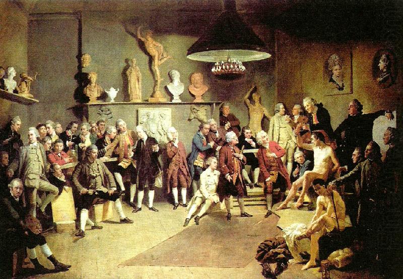 Johann Zoffany the founders of the royal academy of arts china oil painting image